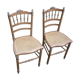 2 chaises bois et cannage style Louis XVI