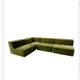 Canapé modulaire vintage Trio en tissu teddy vert de Cor, années 1970, ensemble de 4.