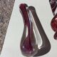 Cendrier et pilon verre et inclusions or Murano vintage