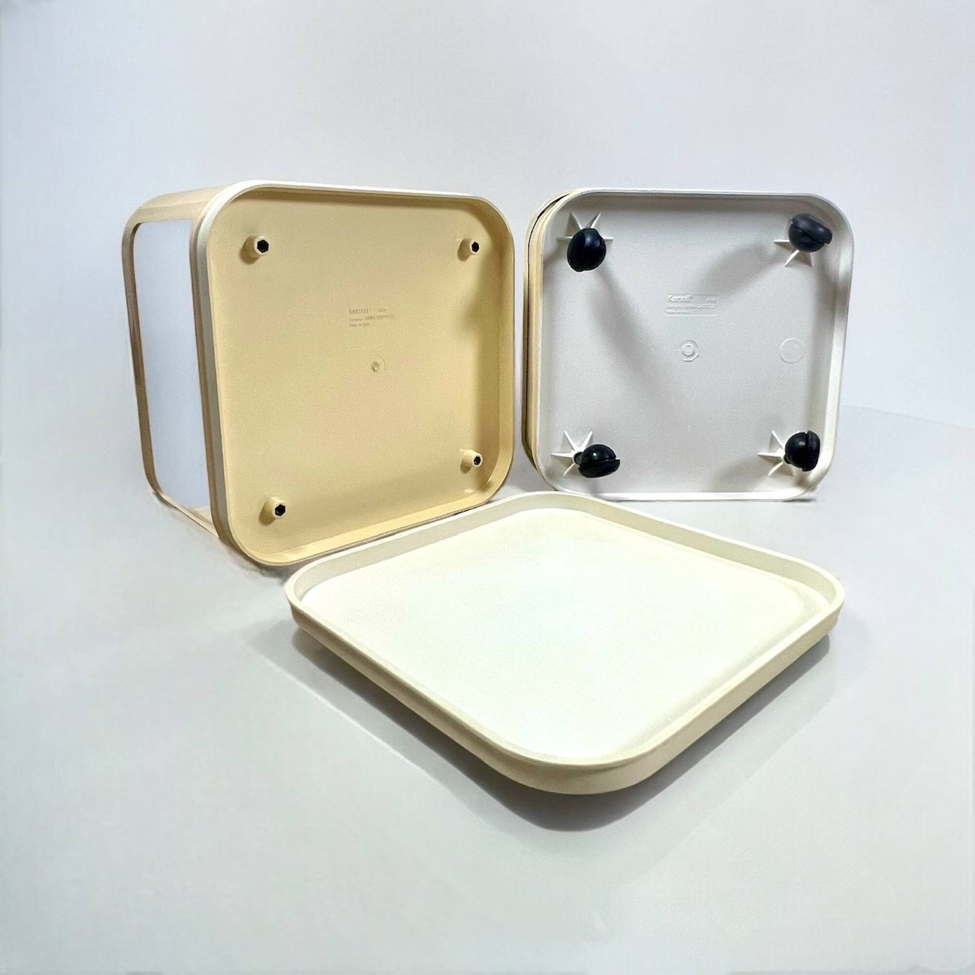 Kartell Componibili Vintage Set: Laundry Bin and Storage Container by Anna Castelli, 1960s