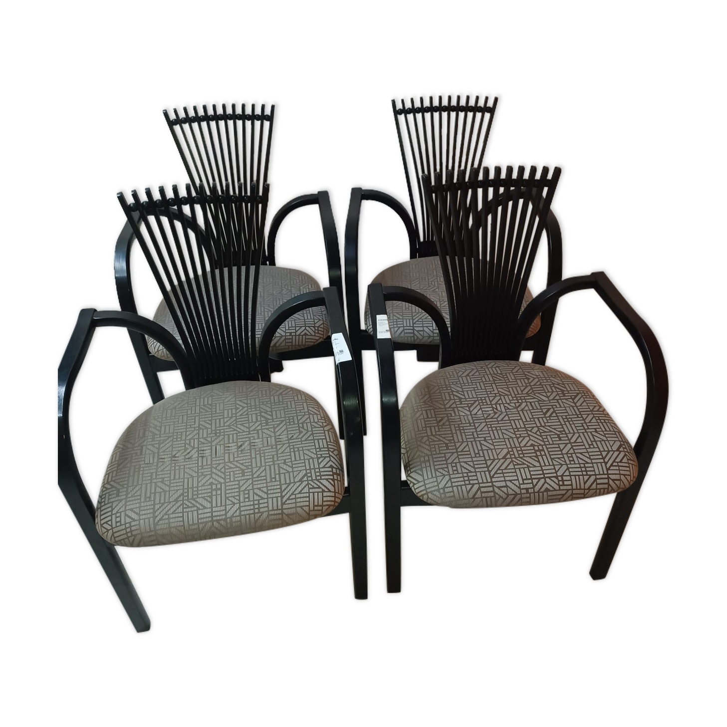 Set of 4 vintage chair "Totem" by Torstein Nilsen for Westnofa 1980