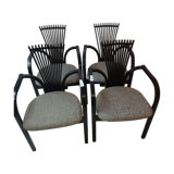 Set of 4 vintage chair "Totem" by Torstein Nilsen for Westnofa 1980