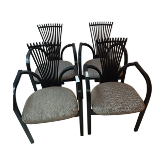 Set of 4 vintage chair "Totem" by Torstein Nilsen for Westnofa 1980