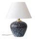 Venini Murano Glass Table Lamp, Black and White Spotted, Italy, circa 1970s
