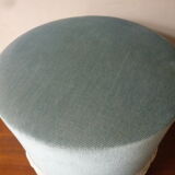Blue velvet pouf