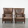 Very comfortable set of two vintage cowhide leather armchairs