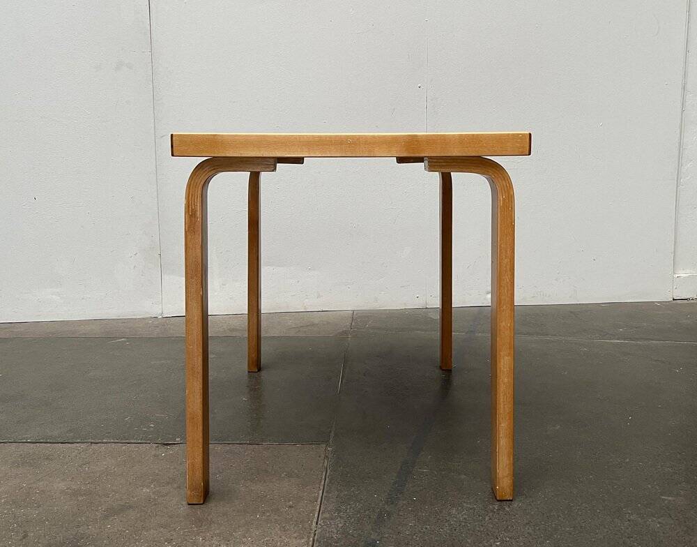 Mid-century red dining table or desk by Alvar Aalto for Artek, 1960s