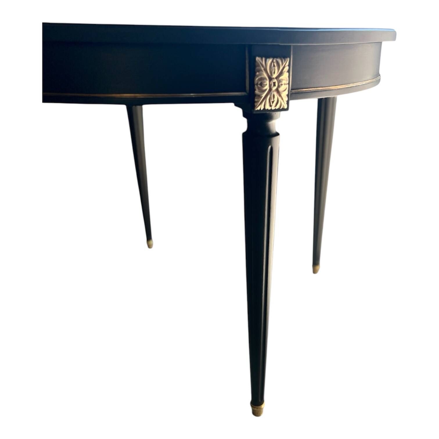 Black wooden table in Empire style