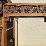 Louis XVI-style walnut library showcase