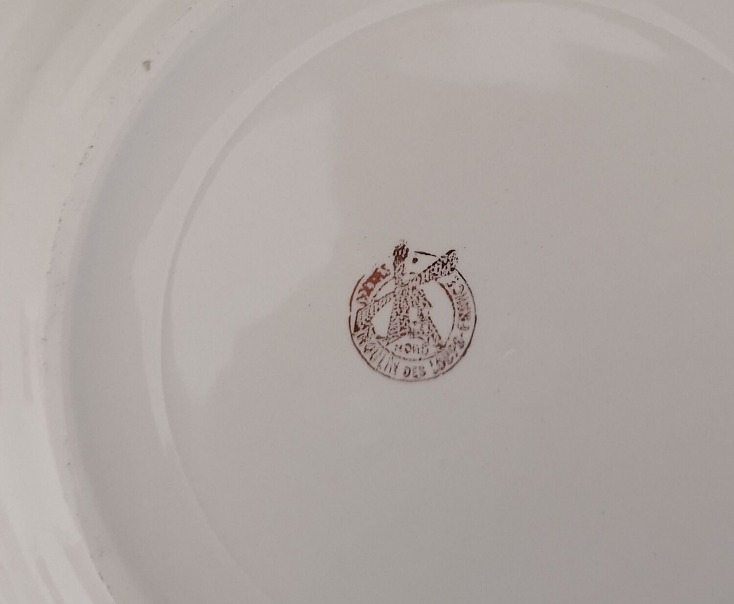 Flat Faience Plates Orchies Moulin des Loups Vintage