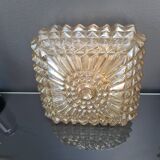 Square glass ceiling light: vintage