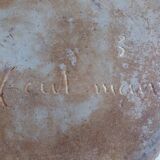 Pie and quiche mold dish in Puisaye stoneware signed Jean-Pierre Prud'homme