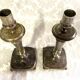 Pair of Candlesticks Candlesticks Bronze Silver Atypical Decoration