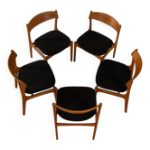 Chaises de salle à manger des années 1950 par Erik Buch pour O.D. Møbler (lot de 5)