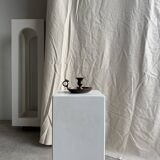 Antique blackened gold hand candlestick H8 D13.5