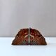 Vintage Petrified Wood Bookends, Library Decor, Bookshelf Marbled