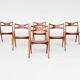 Hans Wegner Sawbuck CH29 dining chairs Carl Hansen & Son Denmark 1952
