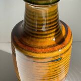 Vintage glazed ceramic amphora vase – west germany