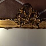 Rectangular mirror wooden gold 67 x 37 cm