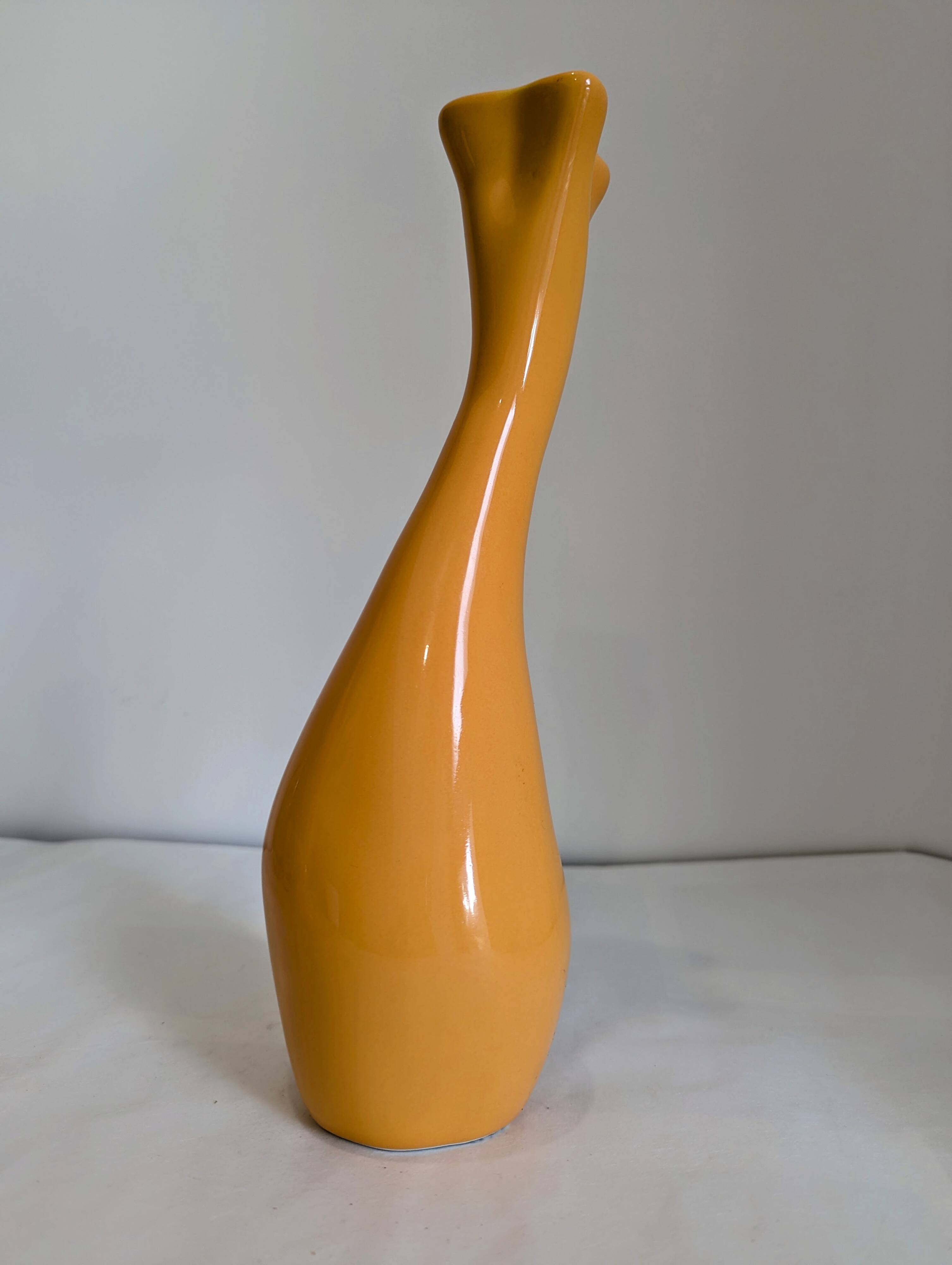 Yellow ceramic vase