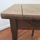 Bedside table solid oak patinated early twentieth century