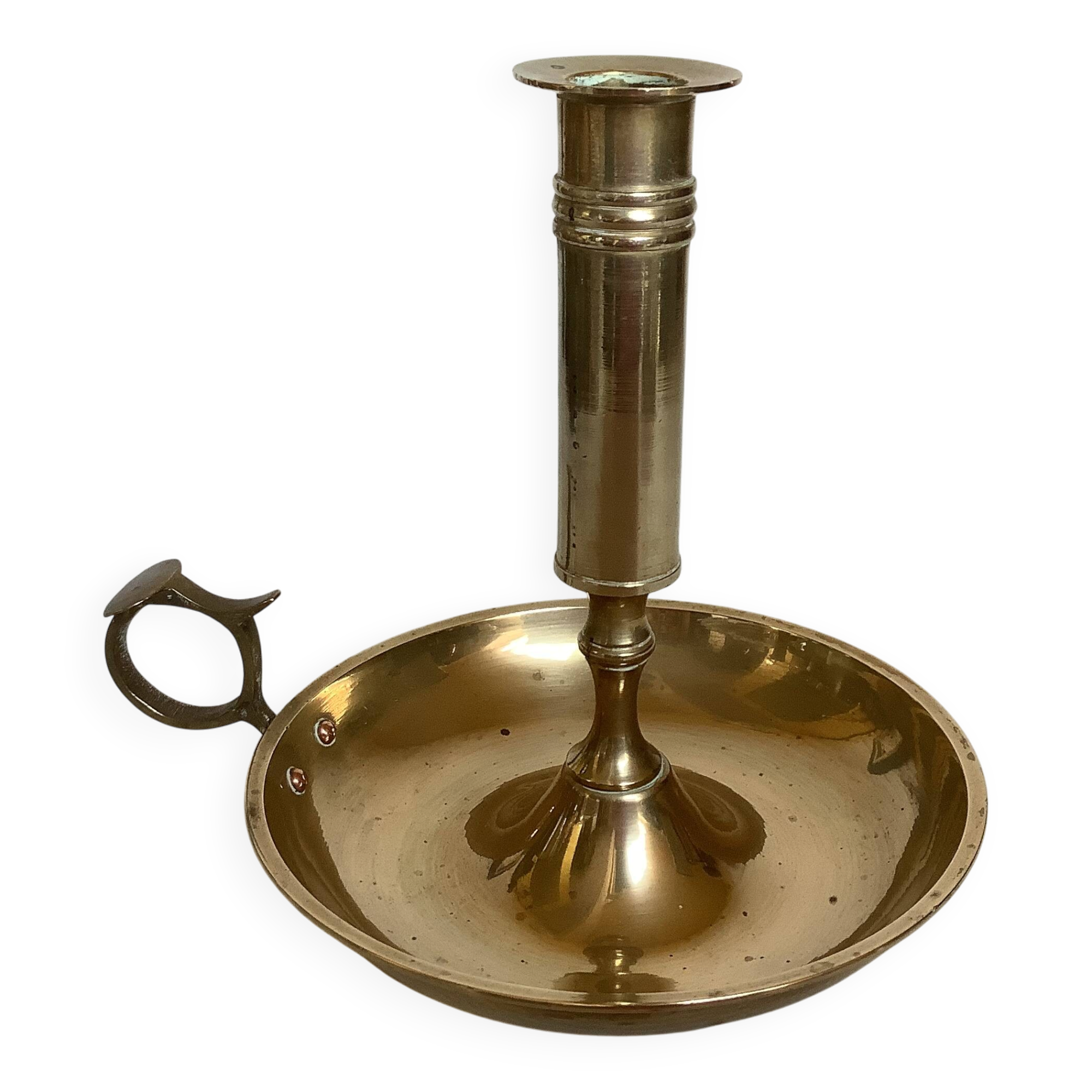 Large brass candlestick rat from the cellar