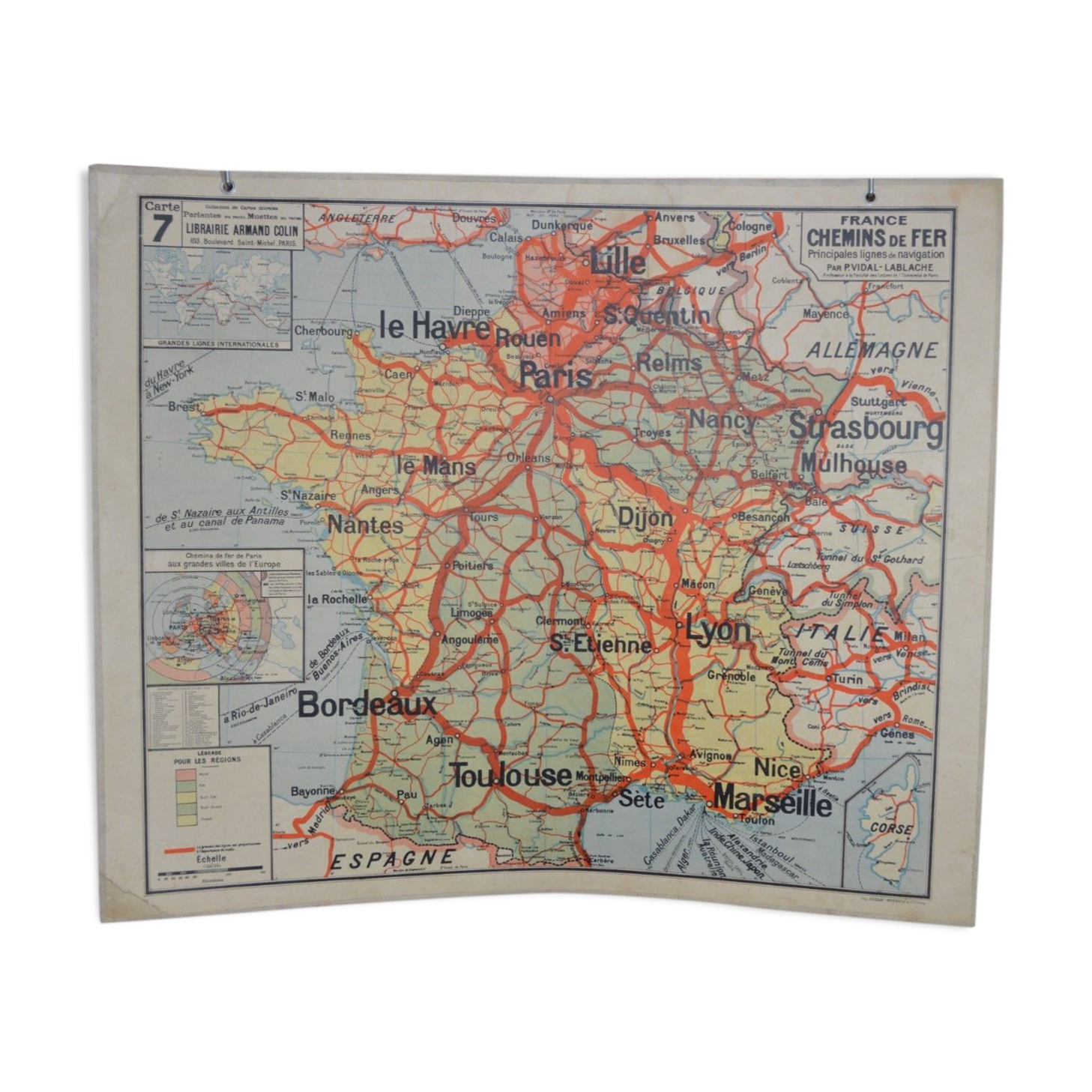 France Vidal Lablache school map