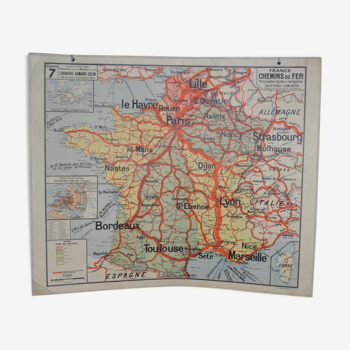 Carte scolaire France Vidal Lablache