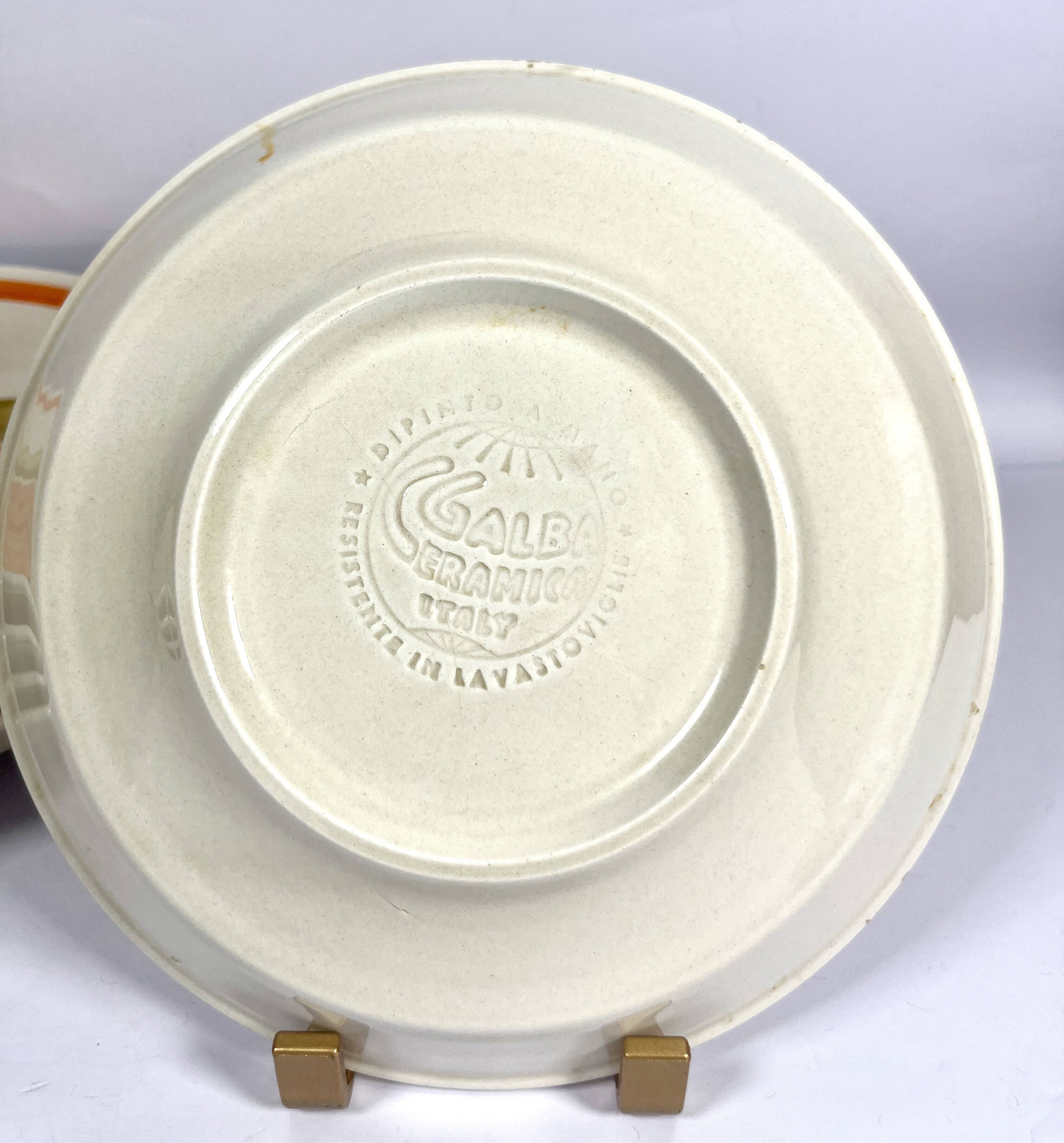 Soup plates - Peach - Italian ceramic