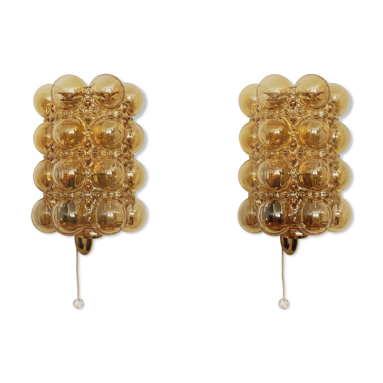 Set of 2 mid-century modern bubble wall lamps by Helena Tynell for Limburg