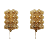 Set of 2 mid-century modern bubble wall lamps by Helena Tynell for Limburg