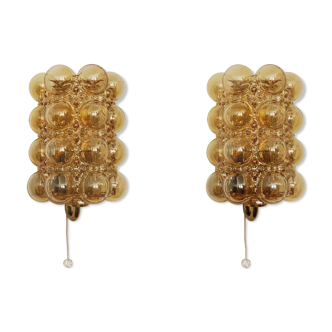 Set of 2 mid-century modern bubble wall lamps by Helena Tynell for Limburg