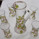 Art Nouveau service, enamelled glass, early 20th century