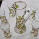 Art Nouveau service, enamelled glass, early 20th century
