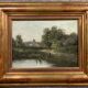 Barbizon School circa 1900 by Henry Rollet active 1881-1916): oil on canvas signed