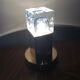 Touch cube lamp in plexiglas and brass 1970