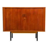 1960s minimalist teak sideboard/buffet with tonnea doors