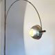 German Postmodern Vintage Brass Arc Floor Lamp with Clamp Rod attributed to Florian Schulz, 1970s