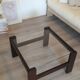 Table basse bois et verre