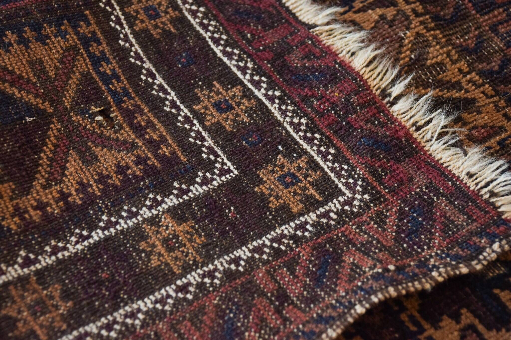 Baloutche antique - Tapis de prière tissé à la main