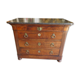 Chest of drawers restoration 4 drawers marble top of the nineteenth century