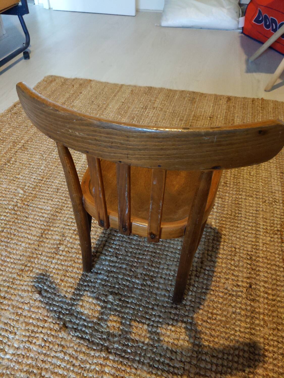 Baumann children's wooden chair signed