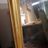Beautiful and large mirror old Louis Philippe golden 85x140cm