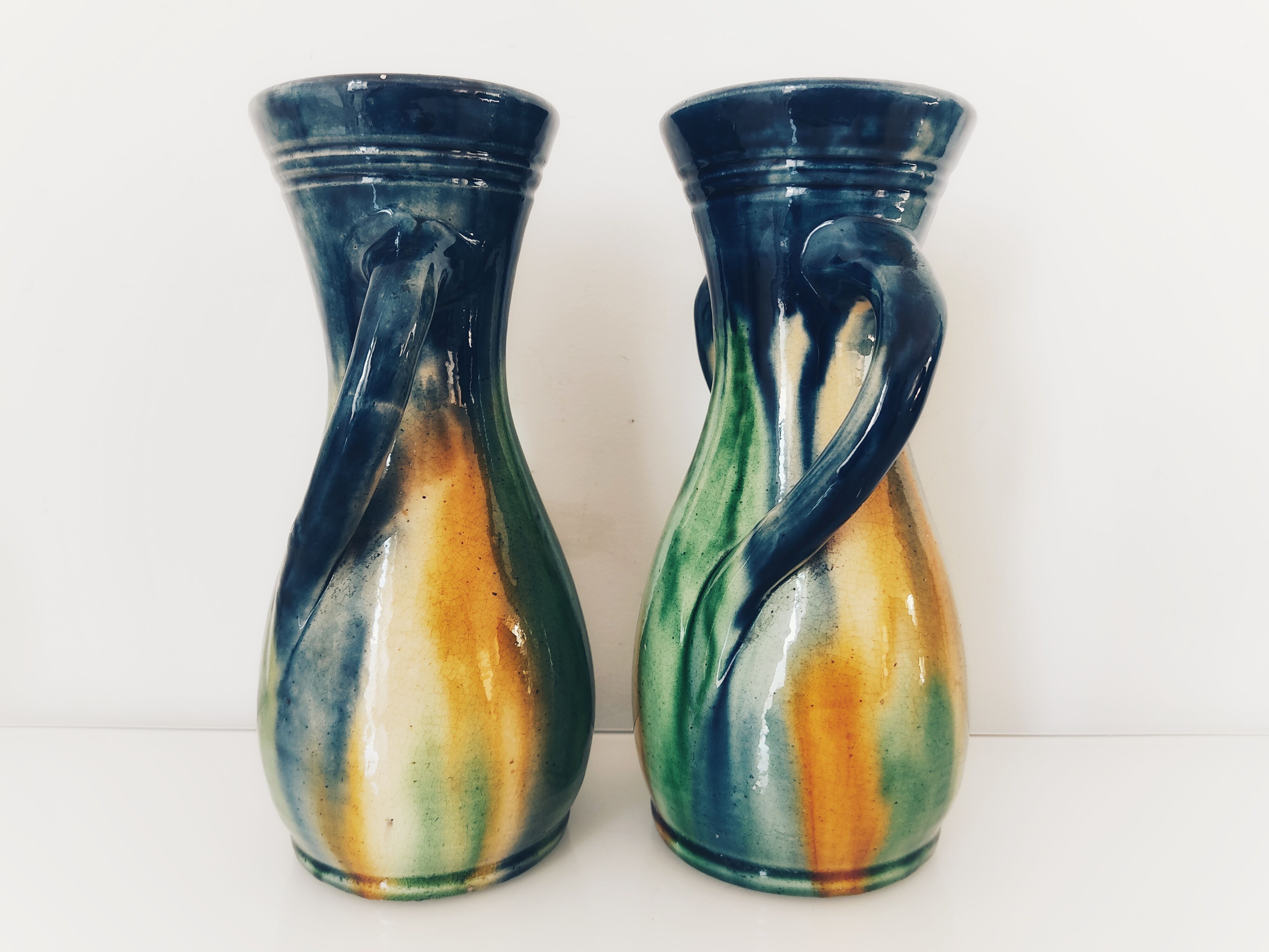 Pair of Flemish sandstone vases