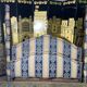 Louis XV style upholstered bed