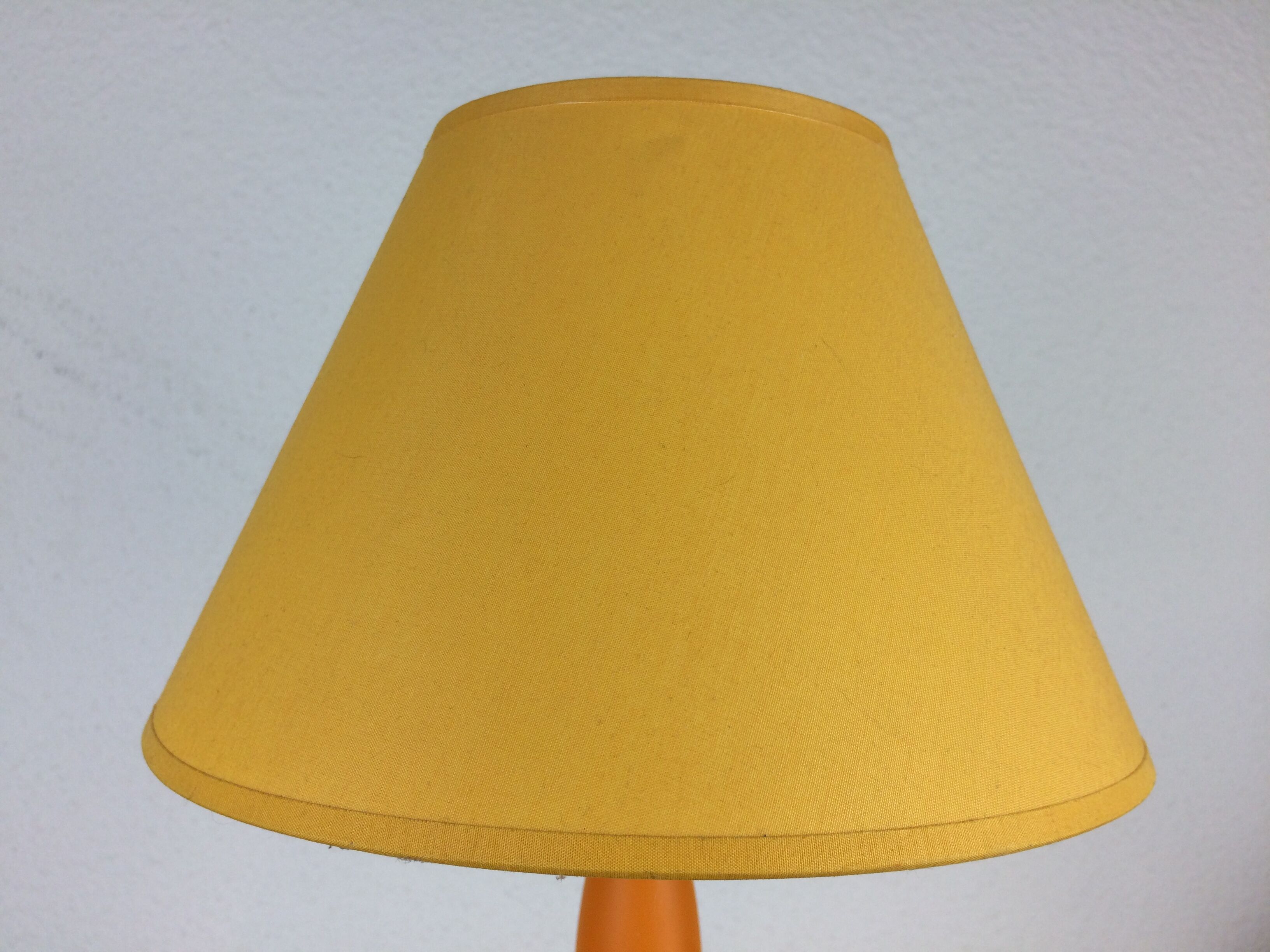 Lamp Olivier Villatte orange wood, 80s