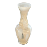 Beige opaline vase vintage marble effect
