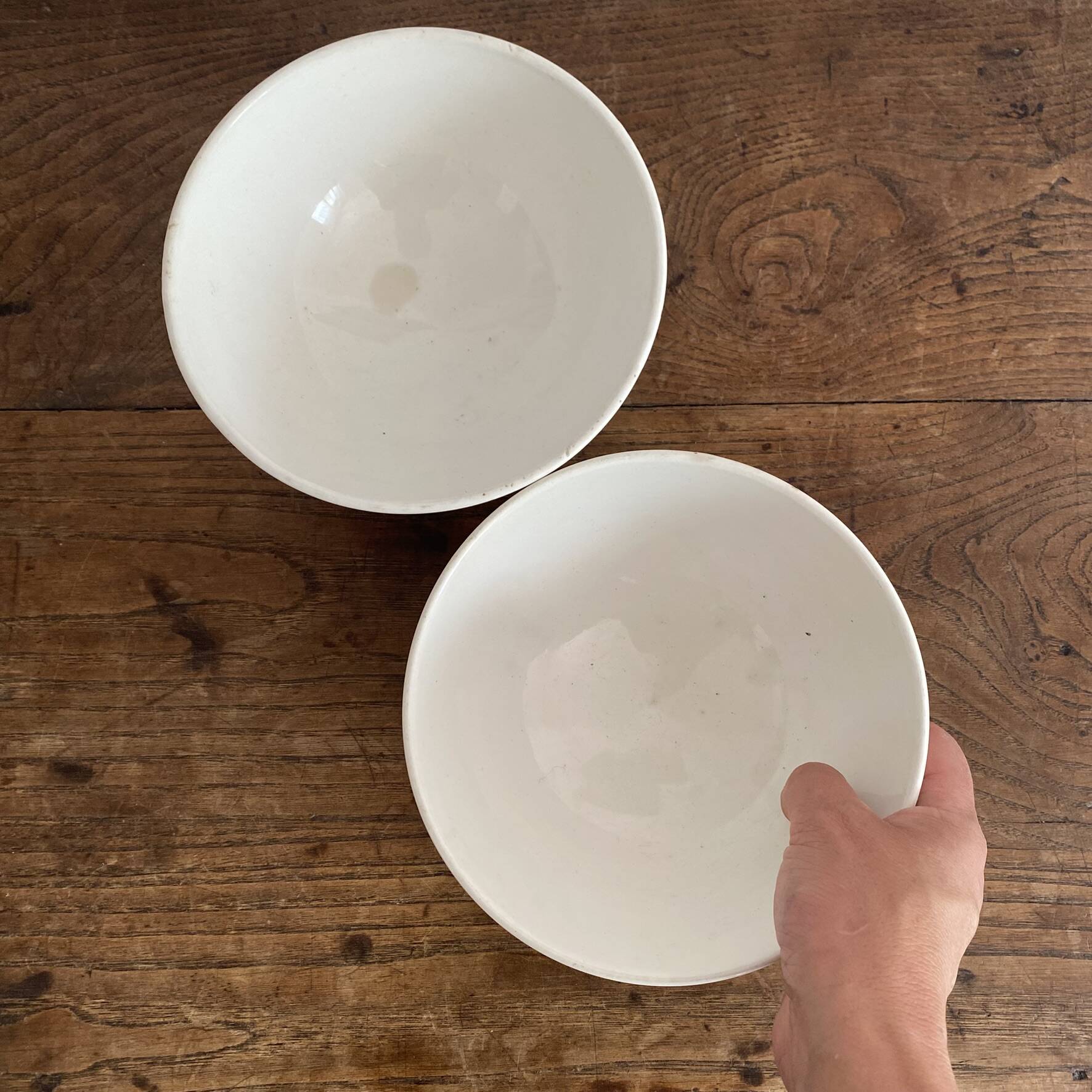 Extra large bowls Gien from the 1950s