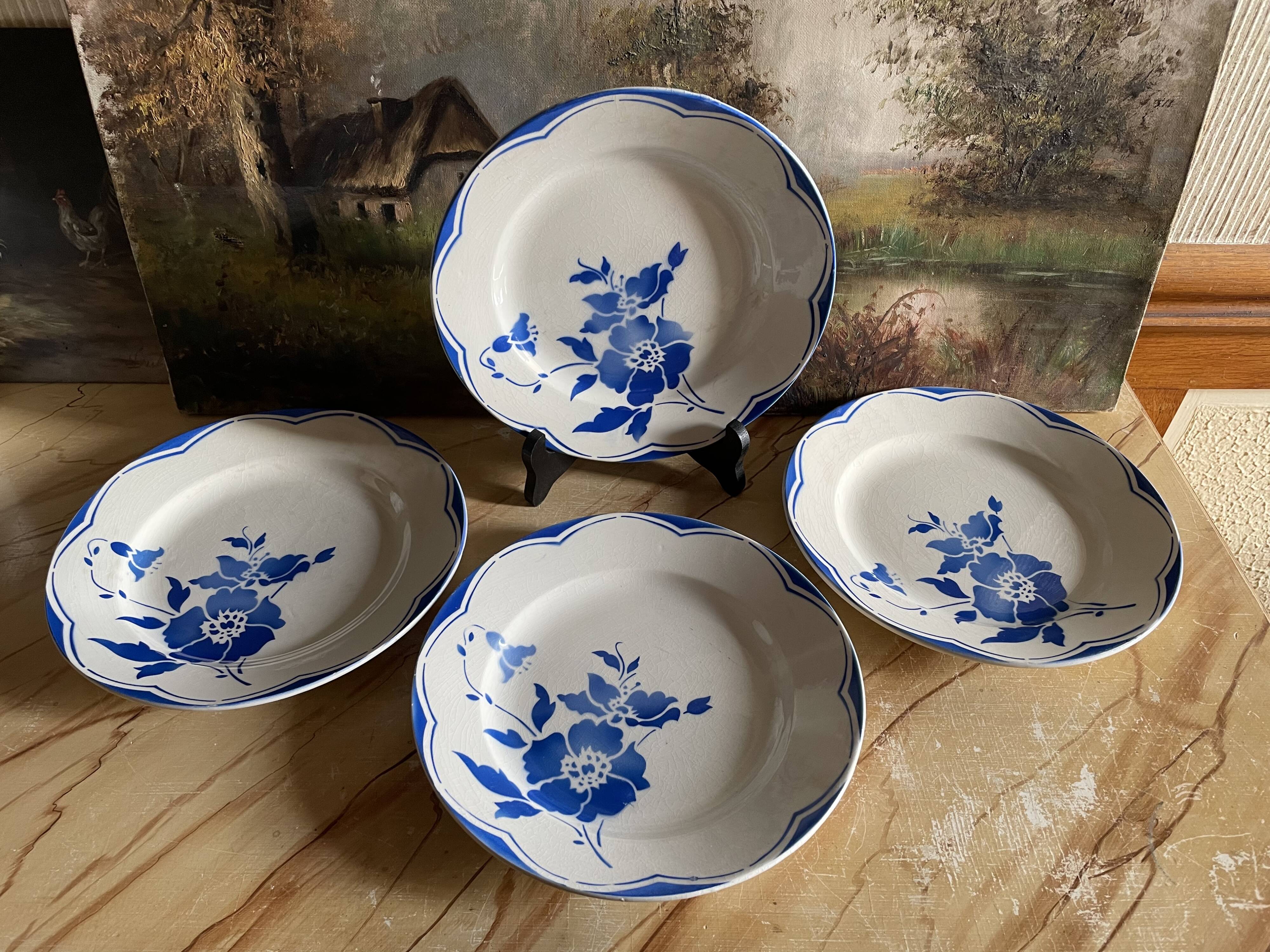 4 old Plates Gien