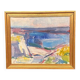Original Swedish Oil on Canvas – “Coastal Landscape” by Arthur Y. Nilsson – Signed – Vintage & Framed